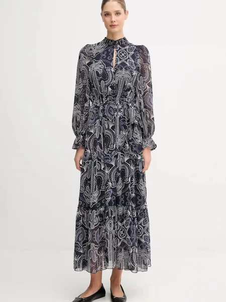 OUI rochie marin maxi evazati albastru