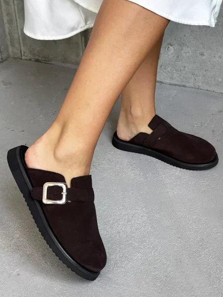 Замшевые сабо Innoe коричневые