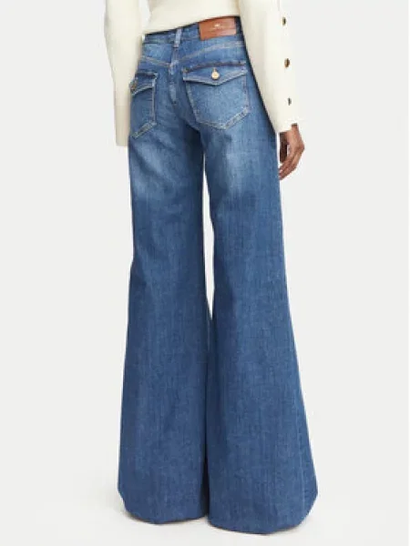 Elisabetta Franchi wide leg traperice za žene plava