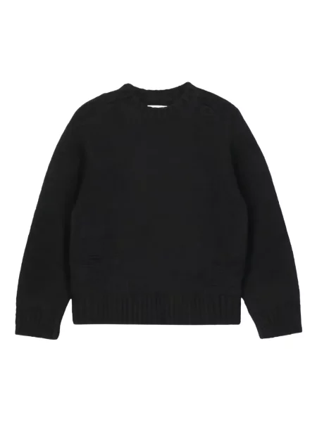 Pulover Jil Sander cu decolteu rotund negru