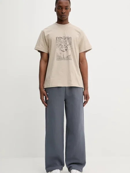 Футболка Pangaia з принтом бежевий