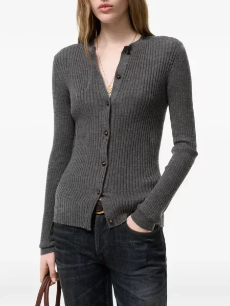Cardigan Burberry din cașmir gri