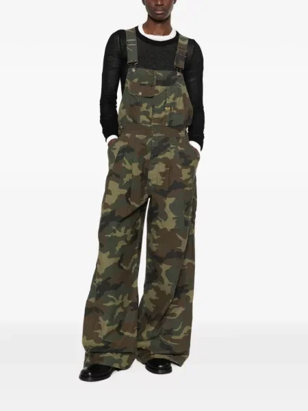 Rochie R13 cu imagine cu model camuflaj verde