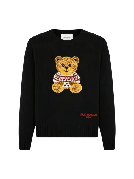 Dzianinowy sweter Rue Madam czarny