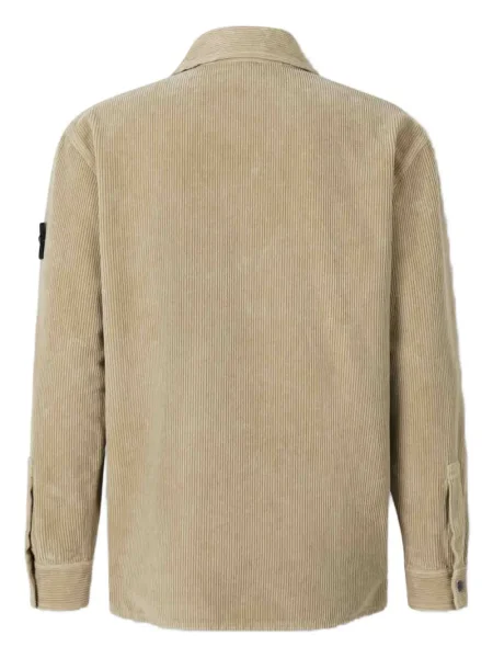 Cămașă Stone Island de catifea cord cu strasuri maro