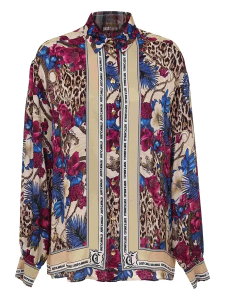 Cămașă Just Cavalli cu model floral cu imagine