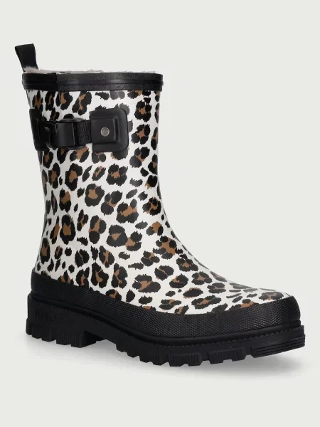 Verbenas cizme Wellington pentru femei LINA FUR SMOOTH LEO/BLACK negru
