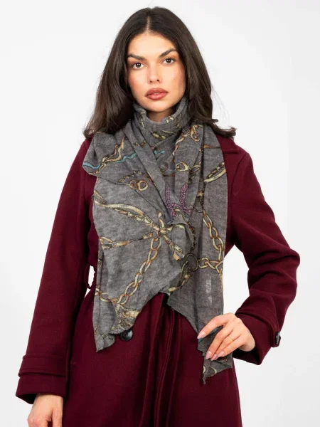 Šal Factory Price s printom siva