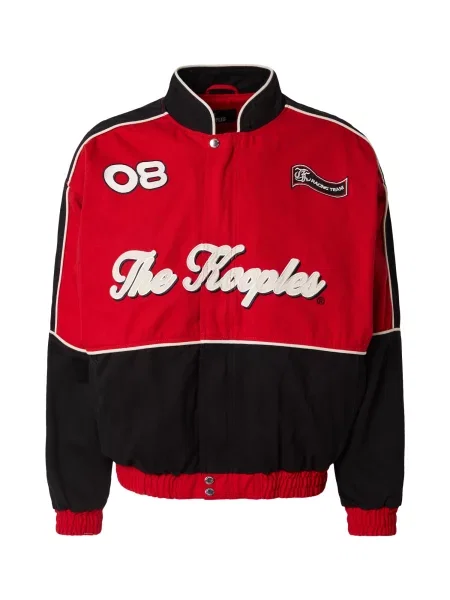 The Kooples Prechodná bunda / čierna / šedobiela červená