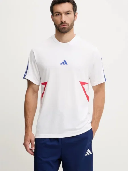 Тениска adidas Tiro с десен бяло