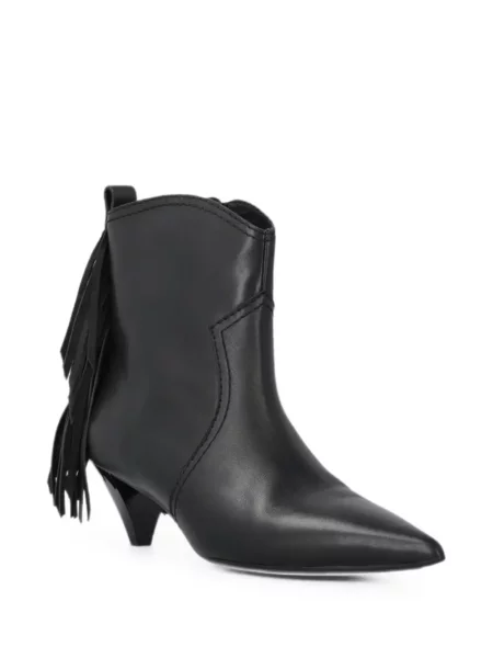 Botine Pinko cu franjuri negru