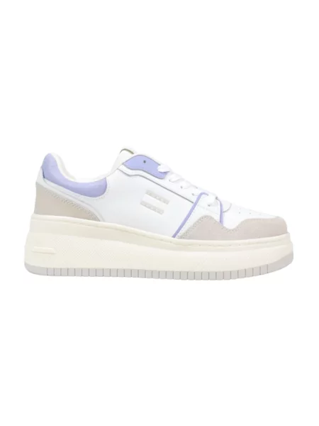 Sneakersy Tommy Jeans skórzane retro białe