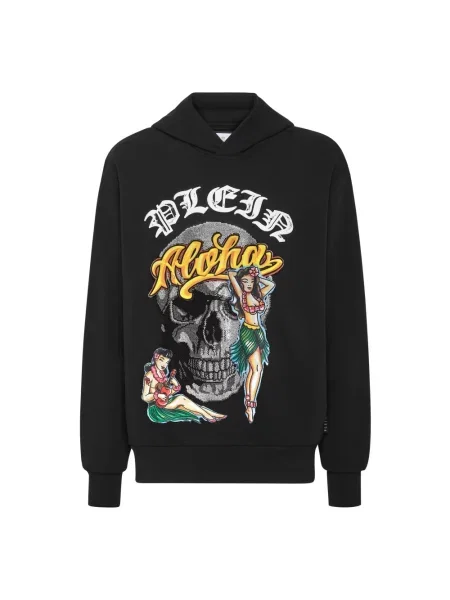 Bluza z kapturem Philipp Plein z kapturem czarna