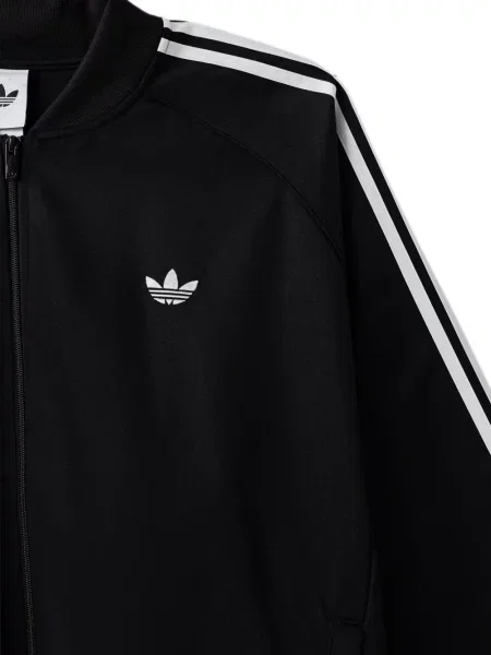 Hanorac Adidas cu glugă cu imagine din țesătură twill albastru