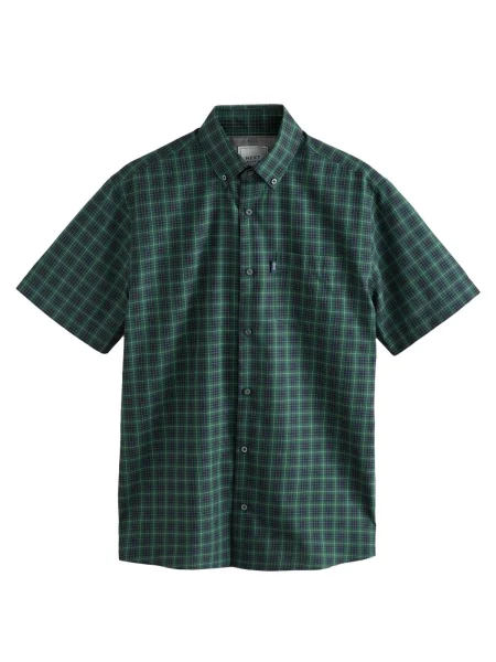 Next Košile marine modrá / smaragdová bílá