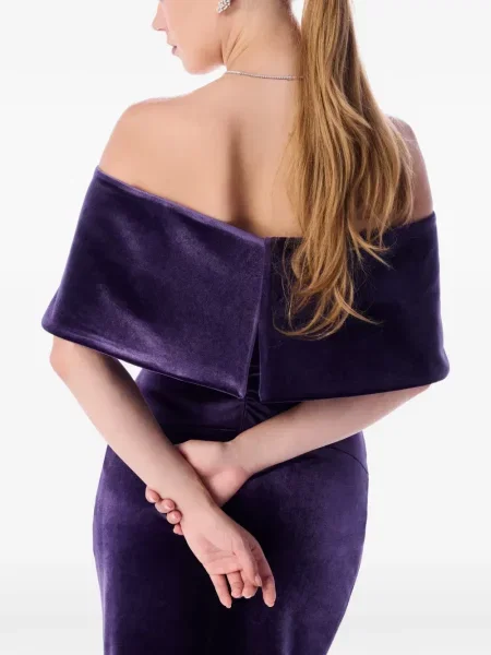 Rochie Imroska cu umerii deschiși violet