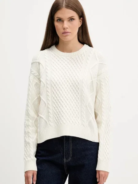 Светр із додаванням вовни Guess Jeans легкий бежевий