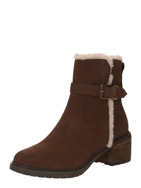 TOMS Členkové čižmy HAILEY svetlobéžová / tmavohnedá