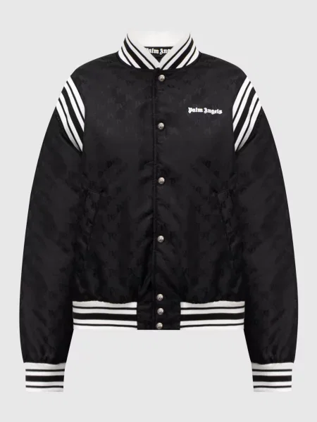 Бомбер з логотипом Palm Angels чорний