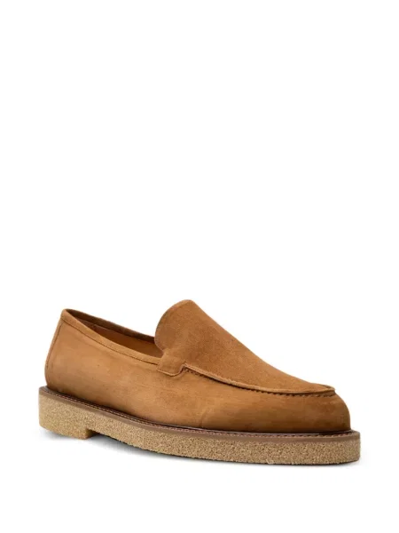 Pantofi loafer Chuckies din piele de căprioară maro