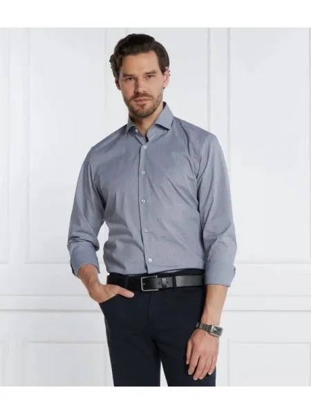 BOSS BLACK Cămașă JOE spread | stretch negru