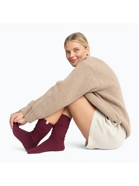 Шкарпетки JOYINME Ground Yourself burgundy бордові