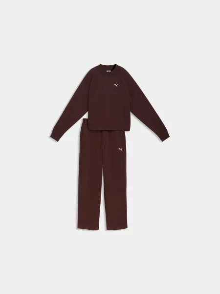 Спортивний костюм PUMA Loungewear Standard Sweat Su комбінований верх коричневий