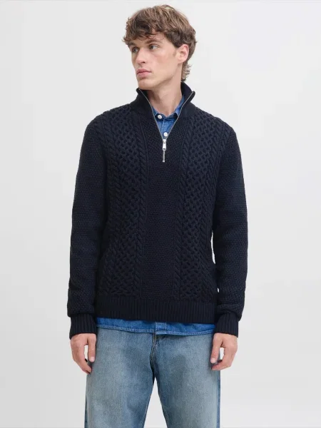 JACK & JONES Pulover JJPAUL noćno plava