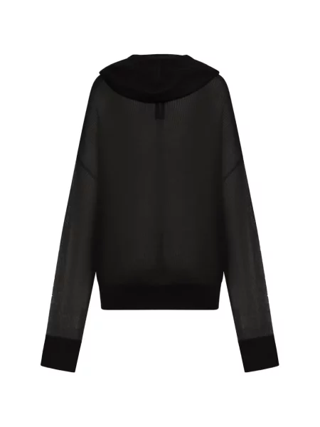 Pulover Rick Owens cu glugă negru