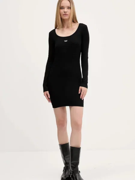 Сукня Guess Jeans mini облягаюча чорний