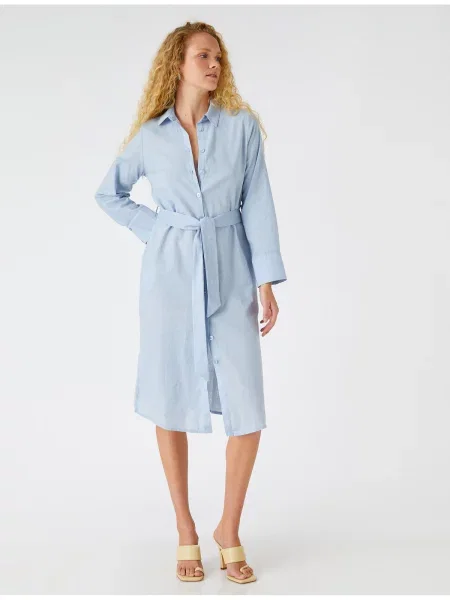 Srajčna obleka Koton siva