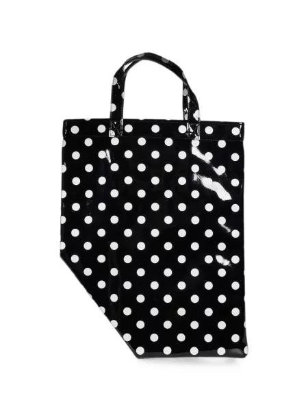 Puntíkatá asymetrická shopper kabelka Comme Des Garçons černá