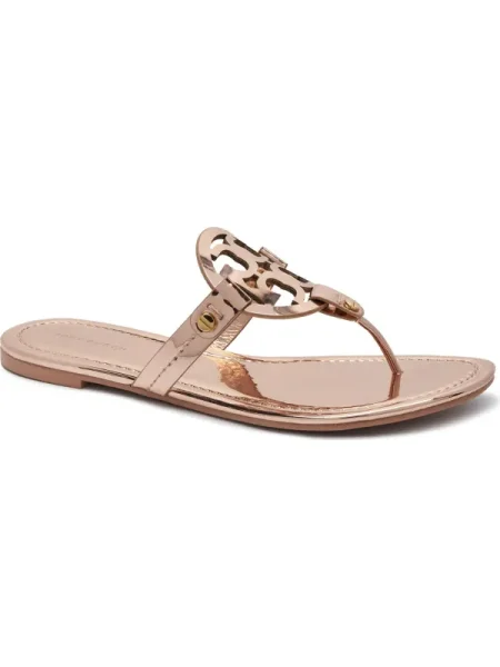 Șlapi Tory Burch din piele roz