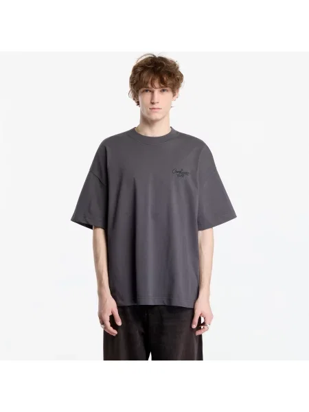 Tričko Carhartt WIP S/S Signature Script T-Shirt UNISEX Graphite/ Dark Scarab M