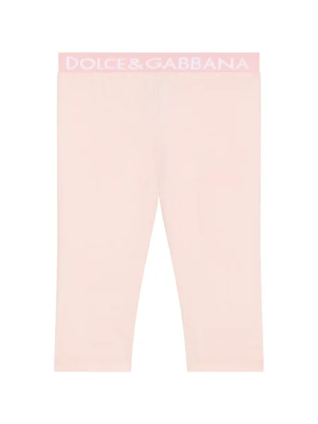 Legginsy dziecięce Dolce And Gabbana różowe