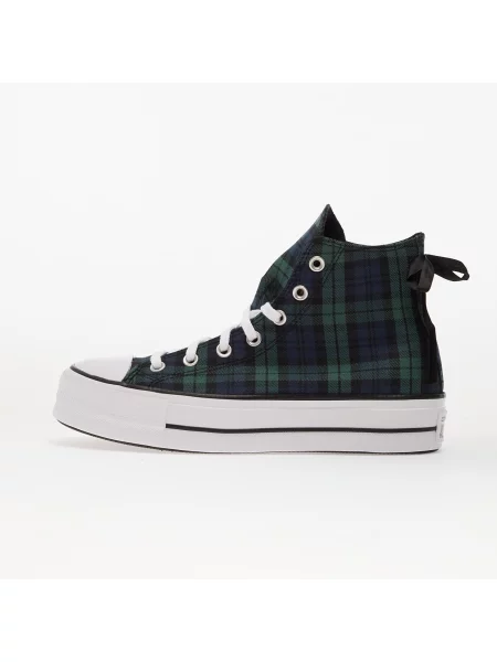 Tenisky Converse Chuck Taylor All Star Lift Platform Plaid Hi Navy/ Black/ White EUR 36 bílé