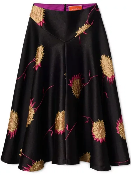 Fustă midi La Doublej până la genunchi negru