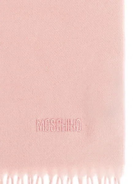 Fular Moschino cu broderie roz
