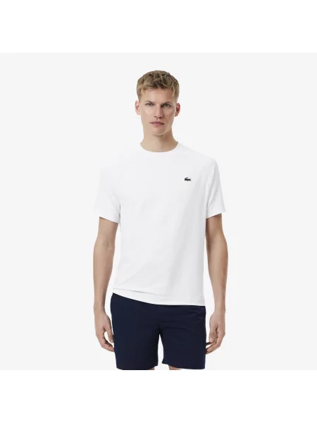 Lacoste Sportowa Koszulka Ultra Dry Ze Streczem biała