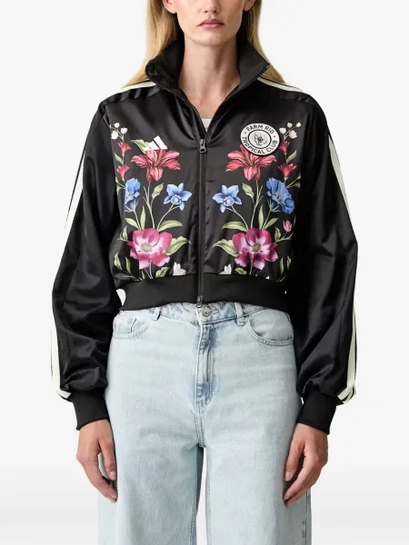 Hanorac Adidas cu dungi cu imagine plasă negru