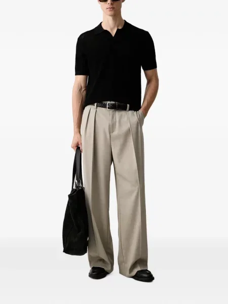 Πλεκτό polo Karl Lagerfeld μαύρο
