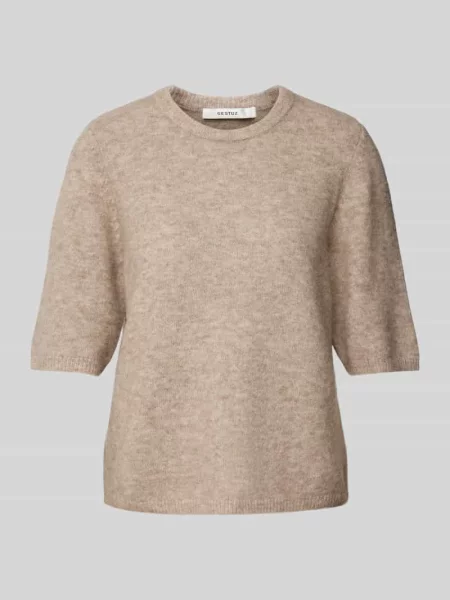 Sweter Gestuz w kolorze melanż beżowy
