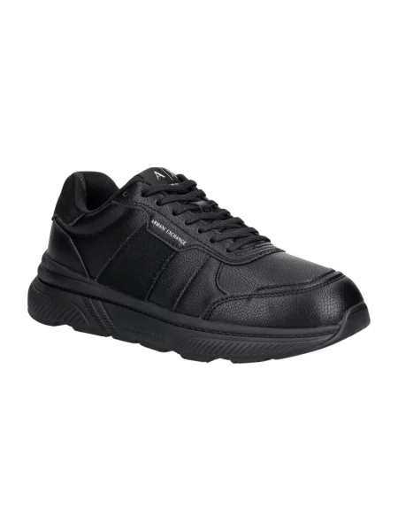 Sneakersy Armani Exchange skórzane czarne