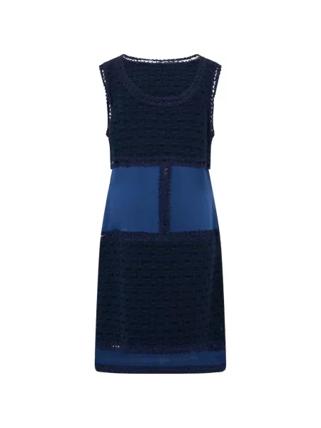 Rochie mini Alberta Ferretti tricotate albastru