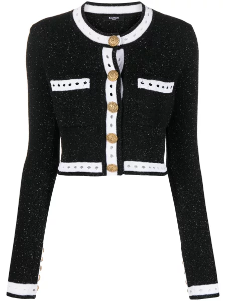 Cardigan Balmain lung negru