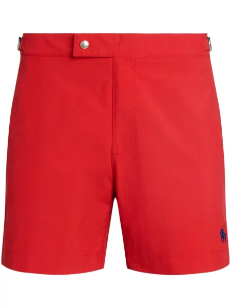 Pletena polo majica Polo Ralph Lauren s vezom visoki struk plava