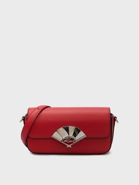 Шкіряна сумка Karl Lagerfeld червона