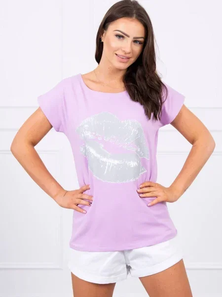 Bluză Kesi cu imagine violet