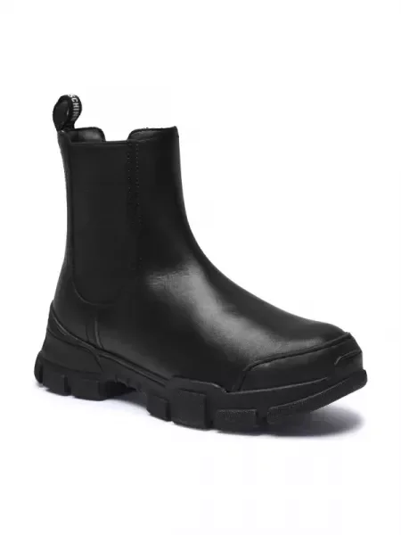 Love Moschino De piele ghete chelsea negru