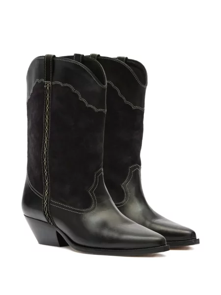 Botine Isabel Marant din piele de căprioară negru